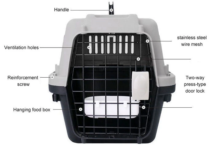 Wholesale Pet Carrier Airline Approved Plastic Wire Door Dog Crate